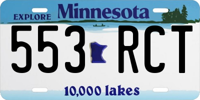 MN license plate 553RCT