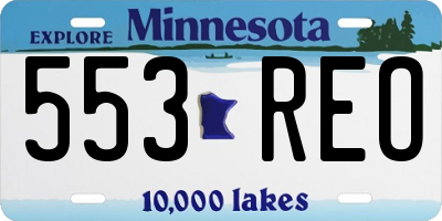 MN license plate 553REO