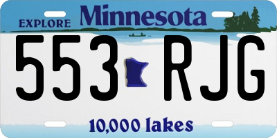 MN license plate 553RJG