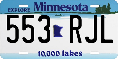 MN license plate 553RJL