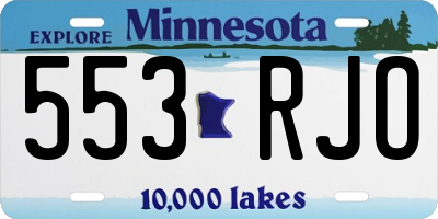 MN license plate 553RJO