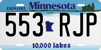 MN license plate 553RJP
