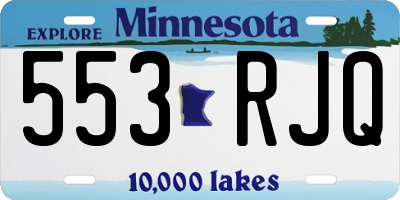 MN license plate 553RJQ