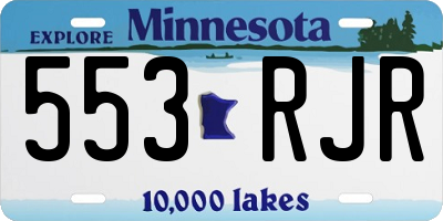 MN license plate 553RJR