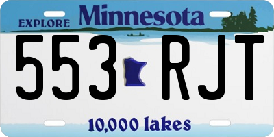 MN license plate 553RJT