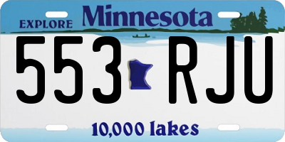 MN license plate 553RJU