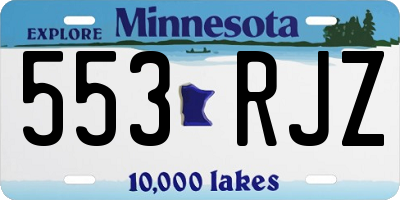 MN license plate 553RJZ