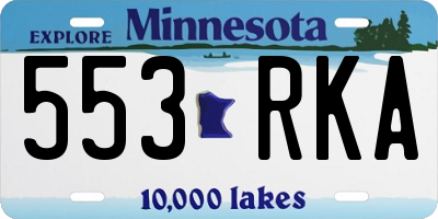 MN license plate 553RKA