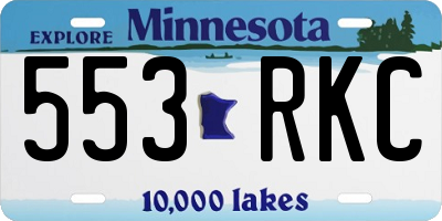 MN license plate 553RKC