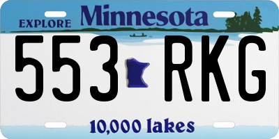 MN license plate 553RKG