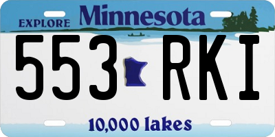 MN license plate 553RKI