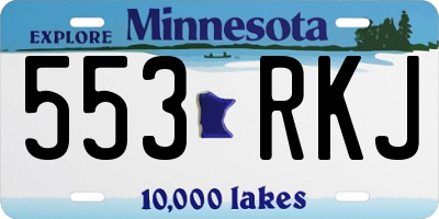 MN license plate 553RKJ