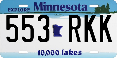 MN license plate 553RKK