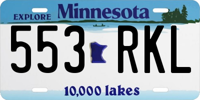 MN license plate 553RKL