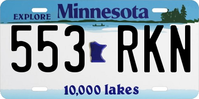 MN license plate 553RKN