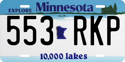 MN license plate 553RKP