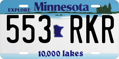 MN license plate 553RKR