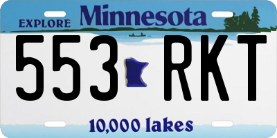 MN license plate 553RKT