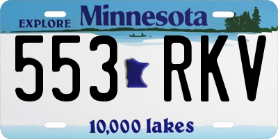 MN license plate 553RKV