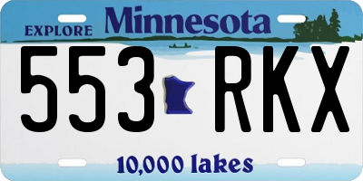 MN license plate 553RKX