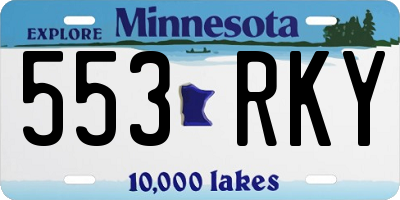 MN license plate 553RKY
