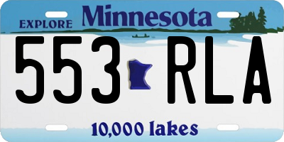 MN license plate 553RLA