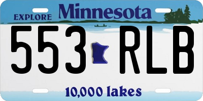 MN license plate 553RLB