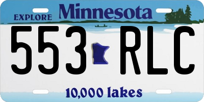 MN license plate 553RLC