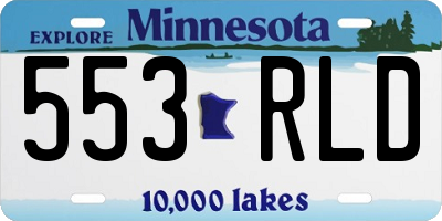 MN license plate 553RLD