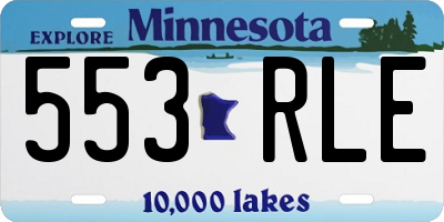 MN license plate 553RLE