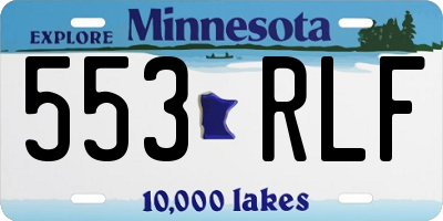 MN license plate 553RLF