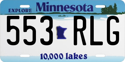 MN license plate 553RLG