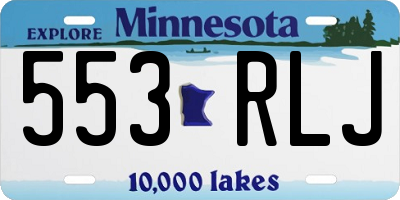 MN license plate 553RLJ