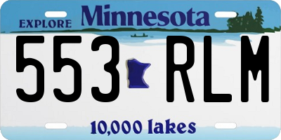 MN license plate 553RLM