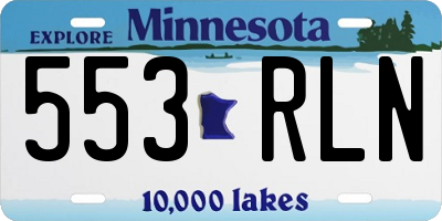 MN license plate 553RLN