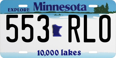 MN license plate 553RLO