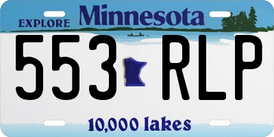 MN license plate 553RLP