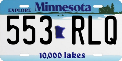 MN license plate 553RLQ