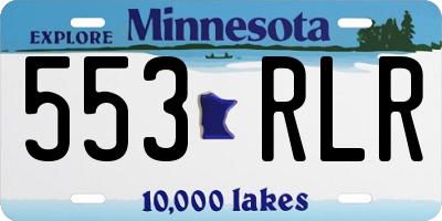 MN license plate 553RLR