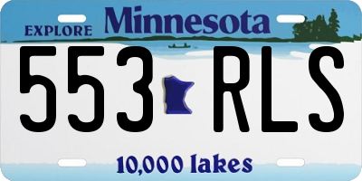 MN license plate 553RLS