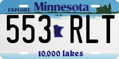 MN license plate 553RLT