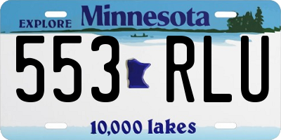 MN license plate 553RLU