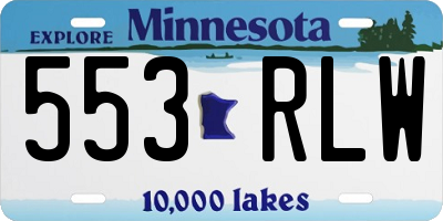 MN license plate 553RLW