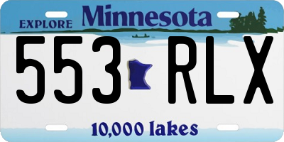 MN license plate 553RLX