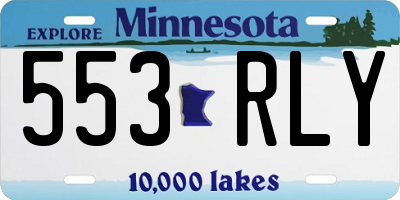 MN license plate 553RLY