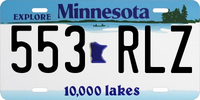 MN license plate 553RLZ