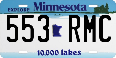 MN license plate 553RMC