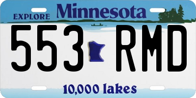 MN license plate 553RMD