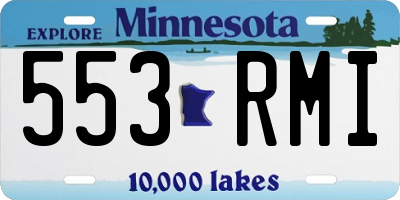 MN license plate 553RMI