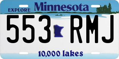 MN license plate 553RMJ